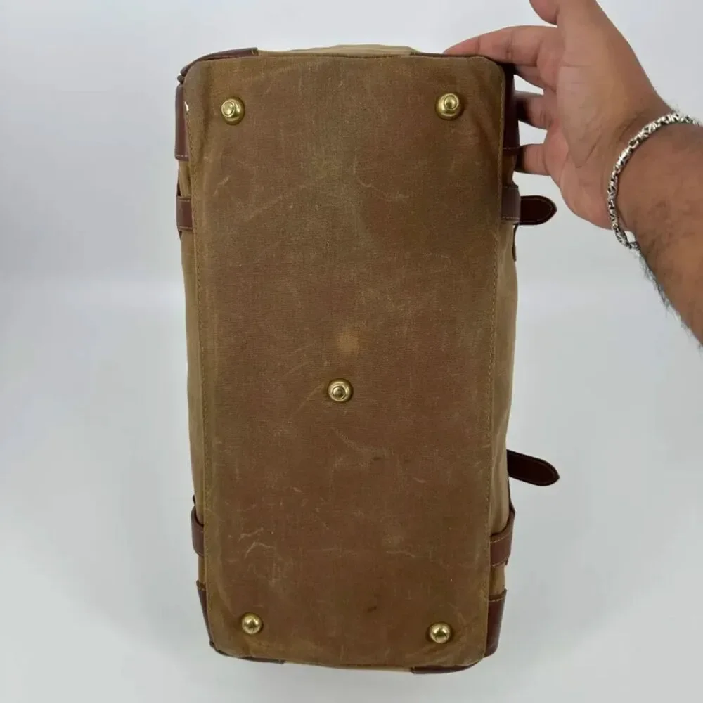 J. Peterman Company Leather & Canvas Safari Bag